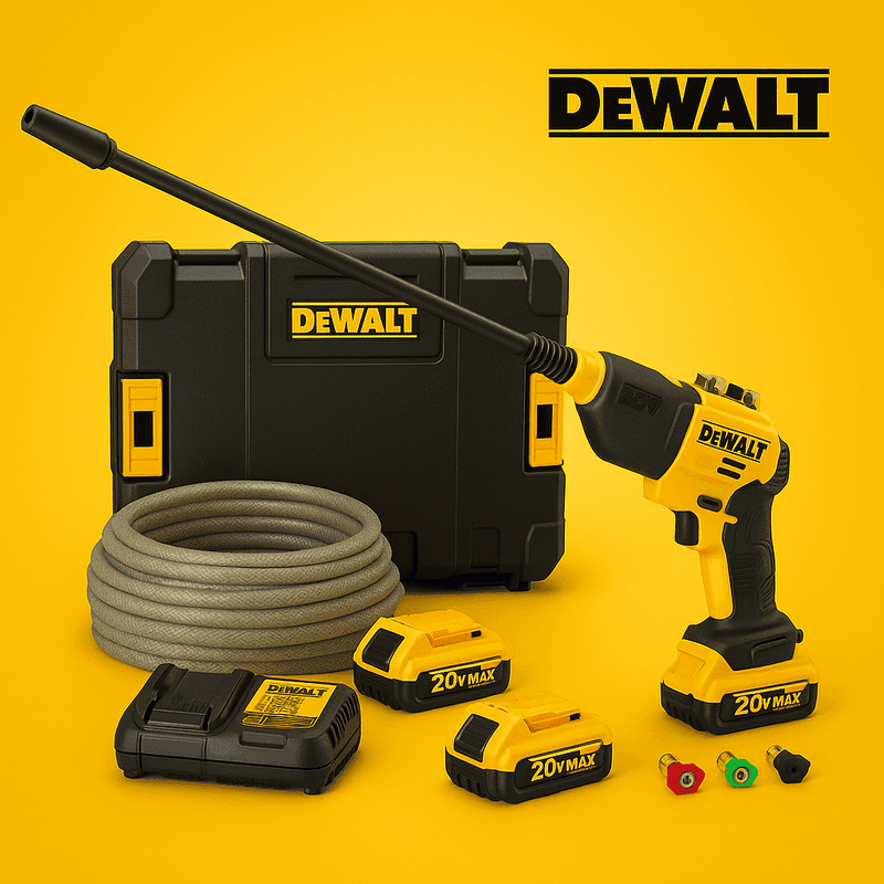 Kit DeWalt: Hidrolavadora Portatil + ACCESORIOS + 2 Baterias de Regallo 48V - CIERRE DE LA TIENDA